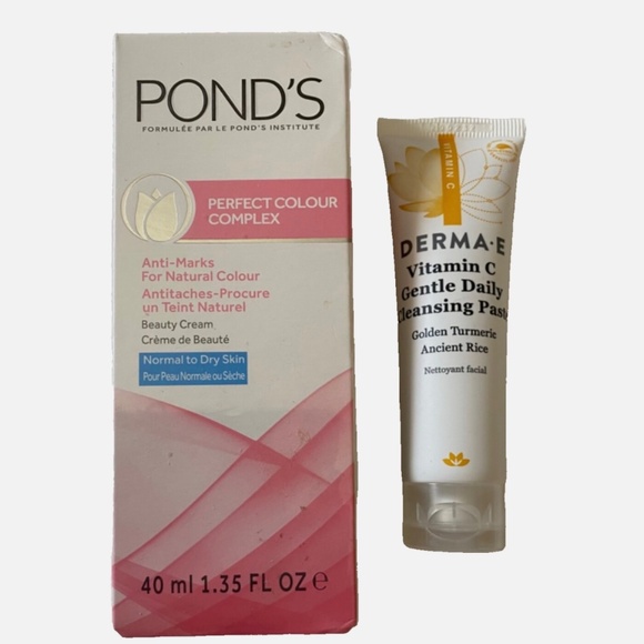 Ponds Perfect Color Complex Beauty Cream + Derma E Face Cleanser NEW Quick Ship - Picture 1 of 3